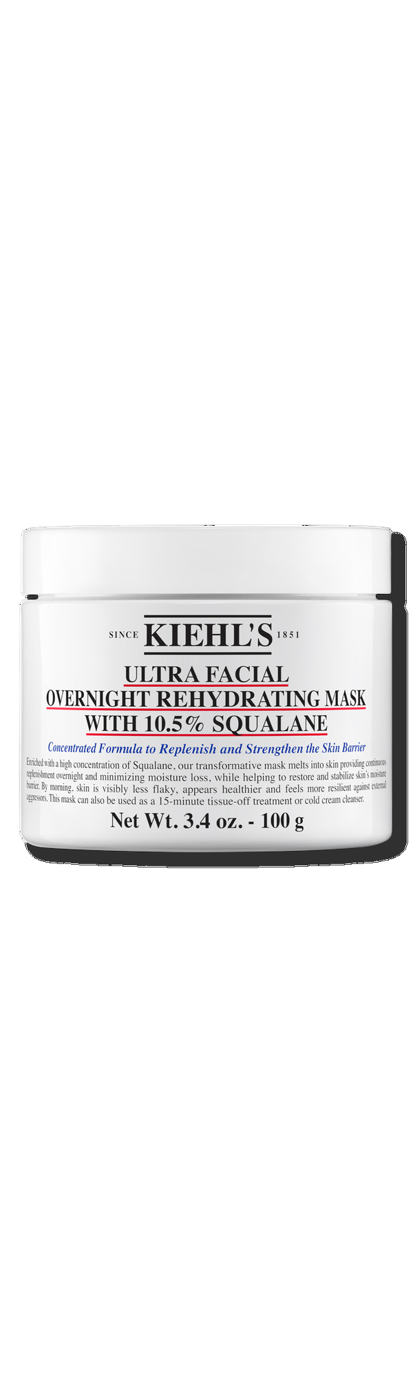 Ulta Kiehl's Since 1851  Ultra Facial Overnight Hydrating Mask with 10.5% Squalane