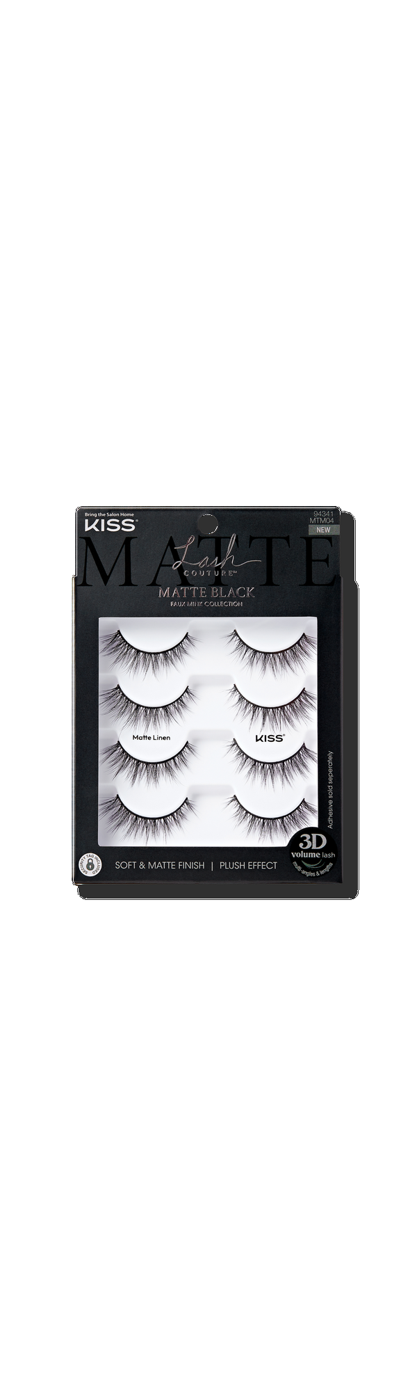 Ulta Kiss  Lash Couture Matte Black Faux Mink Eyelashes Multipack