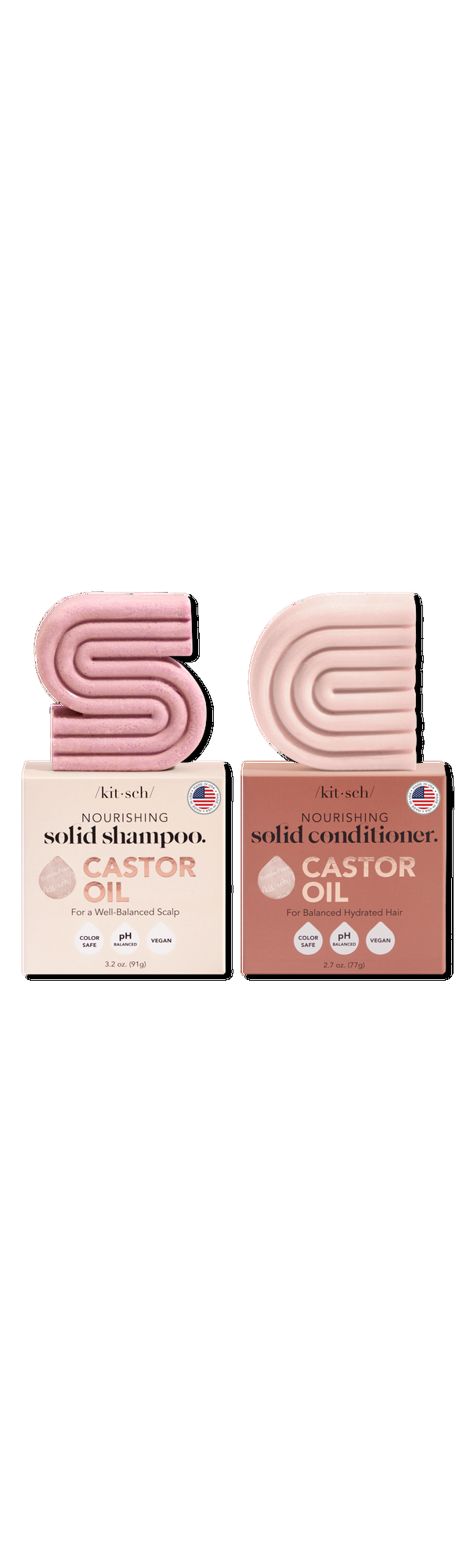 Ulta Kitsch  Castor Oil Shampoo + Conditioner Bar Combo