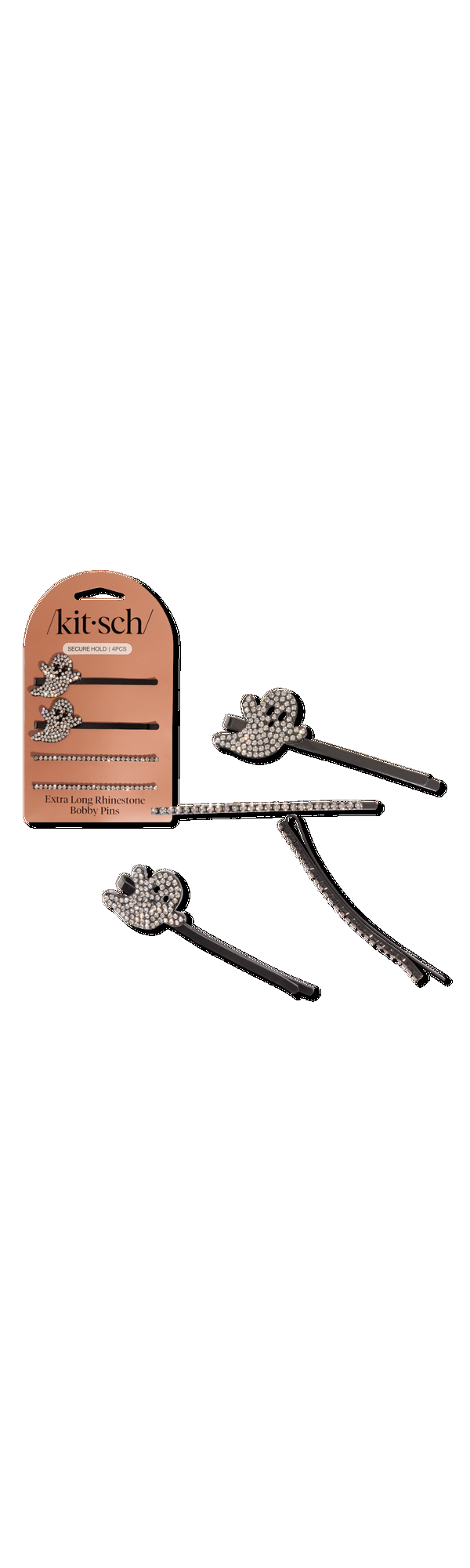 Ulta Kitsch  Extra Long Metal Rhinestone Bobby Pins - Ghost