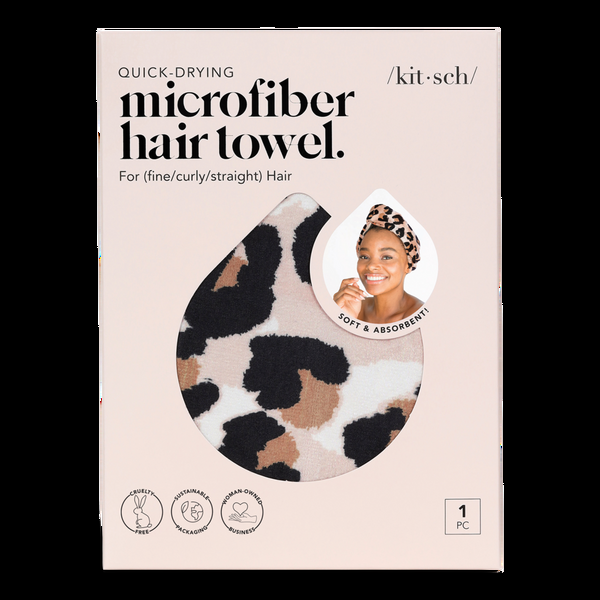 Ulta Kitsch  Leopard Quick Dry Microfiber Hair Towel