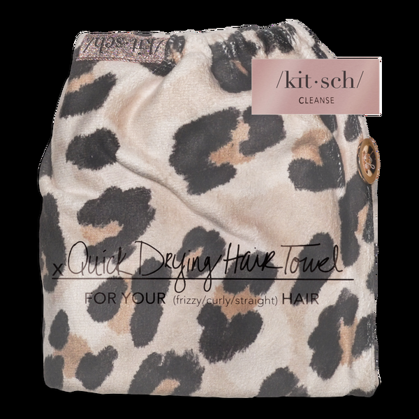 Ulta Kitsch  Leopard Quick Dry Microfiber Hair Towel
