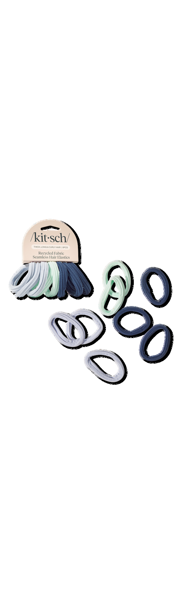 Ulta Kitsch  Recycled Fabric Seamless Hair Elastics 8 Piece Set