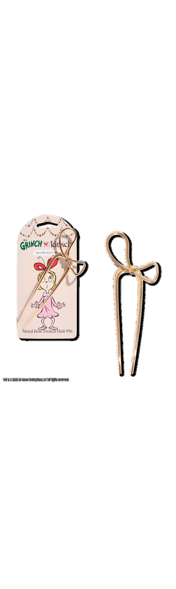 Ulta Kitsch  The Grinch x Kitsch Metal Bow French Hair Pin