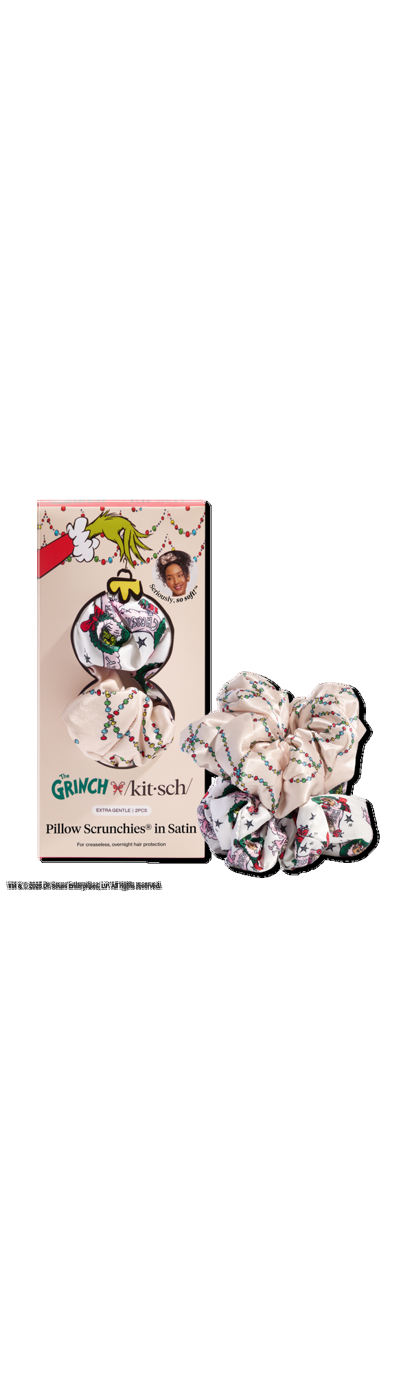 Ulta Kitsch  The Grinch x Kitsch Pillow Satin Scrunchie 2 Piece Set