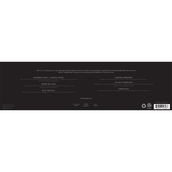 Ulta KRISTIN ESS HAIR  NANOBLACK 1.25'' Ceramic Curling Iron