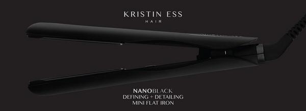 Ulta KRISTIN ESS HAIR  NANOBLACK Dual Voltage Travel Mini Flat Iron Hair Straightener 3/4"