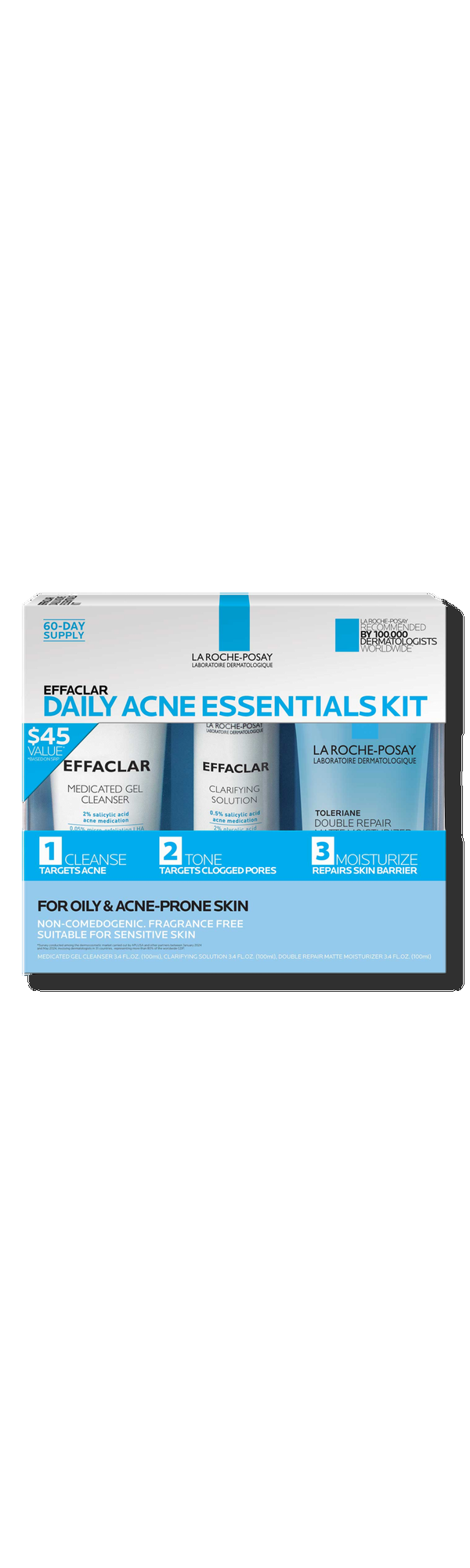 Ulta La Roche-Posay  Effaclar Daily Acne Essentials Kit for Oily & Acne-Prone Skin