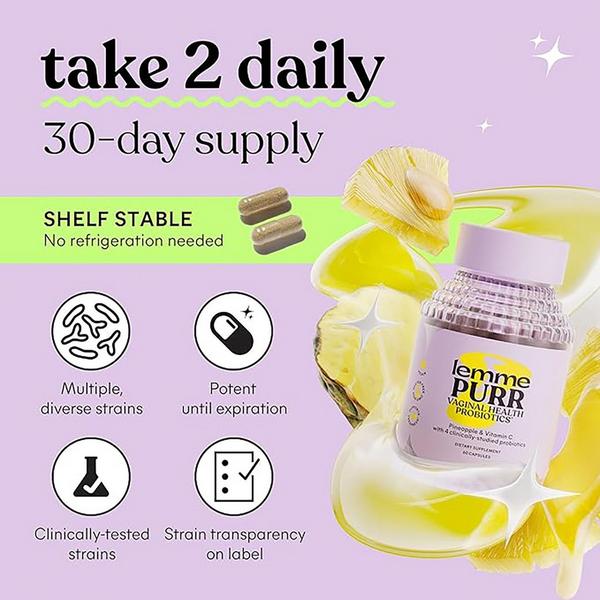 Ulta Lemme  Purr: Vaginal Odor & PH Balance Probiotic Capsules