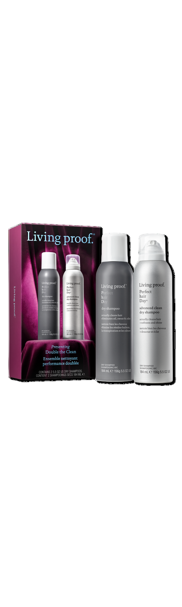Ulta Living Proof  Double the Clean Perfect Hair Day Dry Shampoo Gift Set