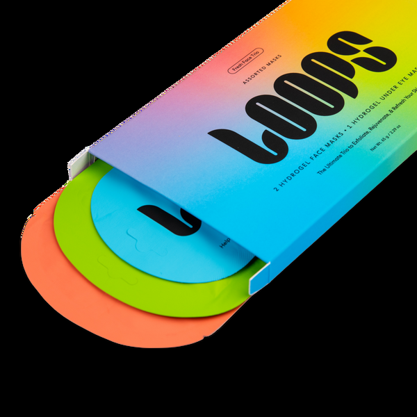 Ulta LOOPS  Fresh Face Trio Hydrogel Face & Eye Mask 3 Piece Set