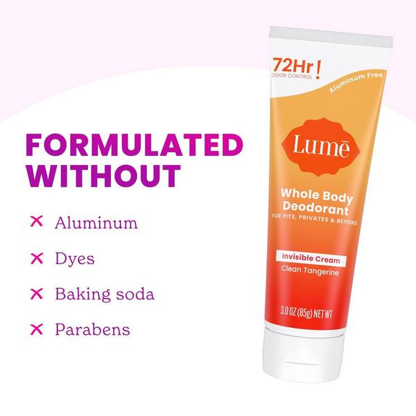 Ulta Lume  Whole Body Deodorant Invisible Cream Tube