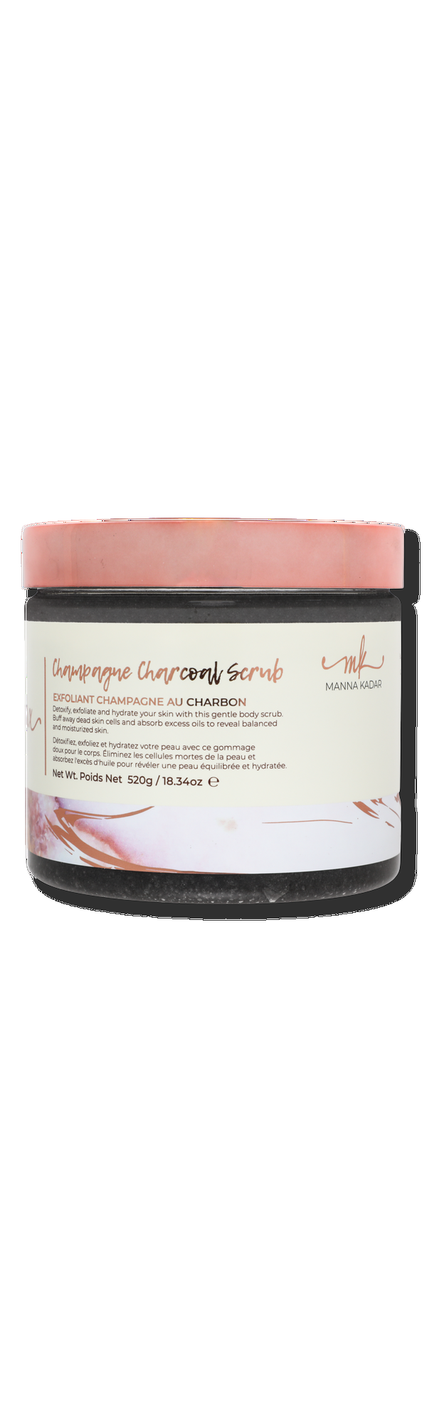 Ulta MANNA KADAR BEAUTY  Champagne Scented Charcoal Exfoliating Body Scrub