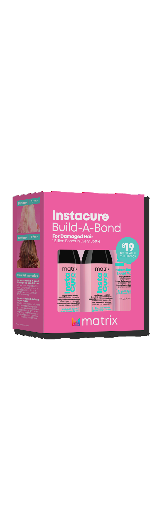Ulta Matrix  Instacure Build-A-Bond Travel Trial Kit For Very Damaged Hair