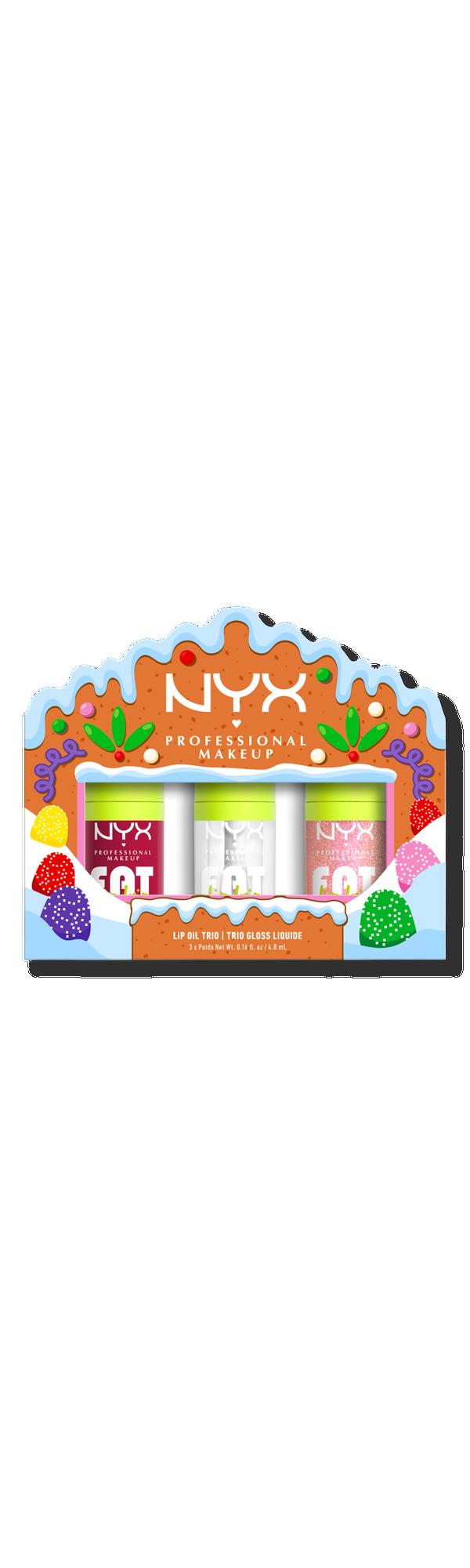 Ulta NYX Professional Makeup  Holiday Fat Oil Lip Gloss Trio Kit