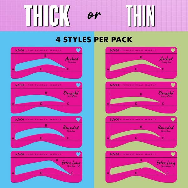 Ulta NYX Professional Makeup  Zero To Brow Eyebrow Shaping Stencil