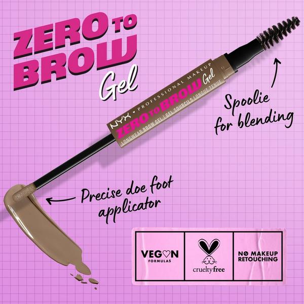 Ulta NYX Professional Makeup  Zero To Brow Longwear Eyebrow Gel