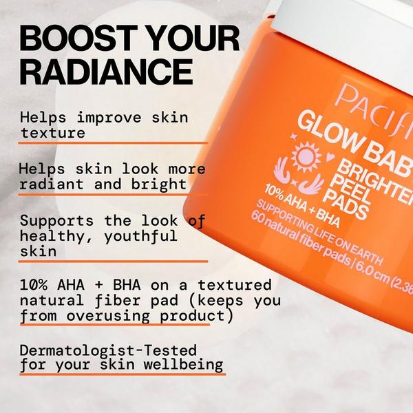 Ulta Pacifica  Glow Baby Brightening Peel Pads 10% AHA + BHA