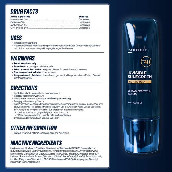Ulta Particle For Men  Particle Invisible Sunscreen™ For Men