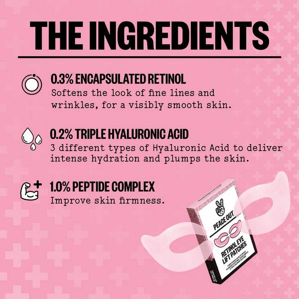 Ulta Peace Out  Retinol 360° Eye Lift Patches To Lift Firm And Revitalize Eyes