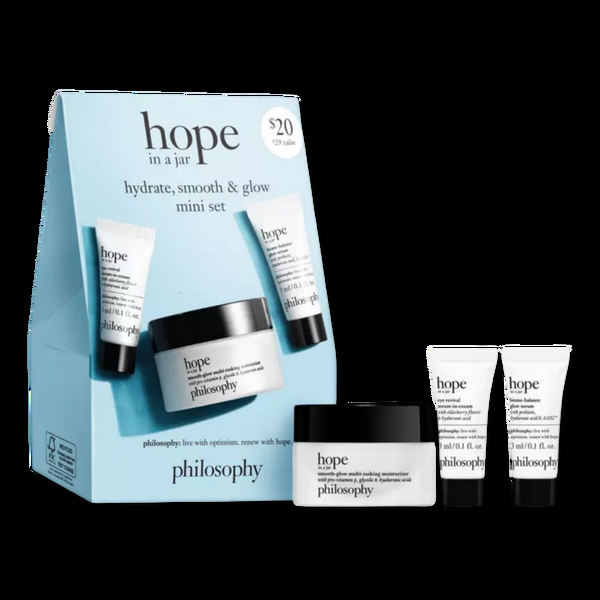 Ulta Philosophy  Hope In A Jar Hydrate Smooth & Glow Mini Set
