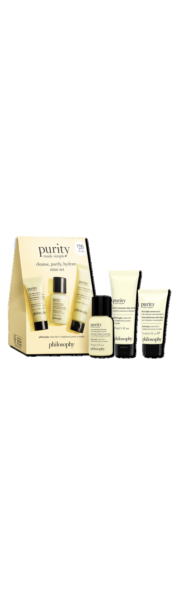 Ulta Philosophy  Purity Made Simple Cleanse Purify Hydrate Mini Set
