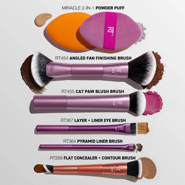 Ulta Real Techniques  Big Blends Energy Brush + Dual-Sided Puff Set