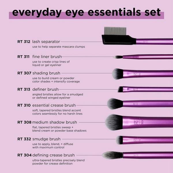 Ulta Real Techniques  Everyday Eye Essentials Makeup Brush Set