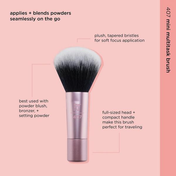 Ulta Real Techniques  Mini Multitask Blush + Bronzer Makeup Brush