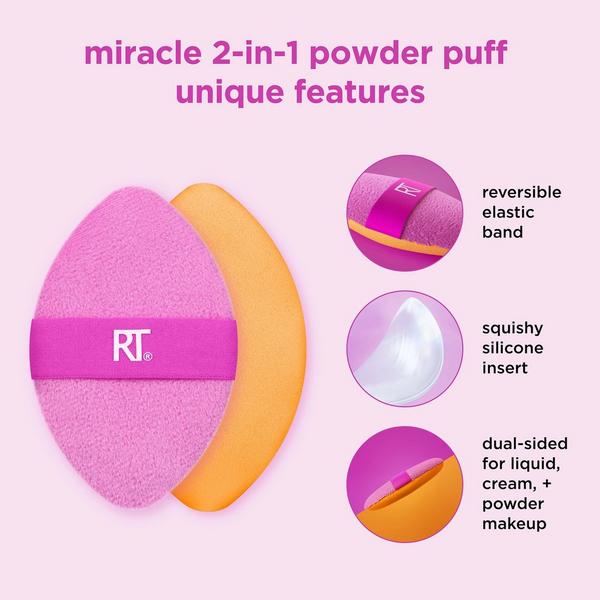 Ulta Real Techniques  Miracle 2-In-1 Dual Sided Powder Puff Duo