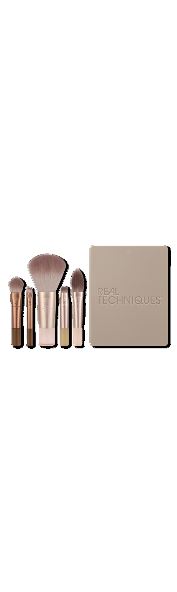 Ulta Real Techniques  New Nudes 2.0 On-The-Glow Mini Brush Set + Mirrored Compact