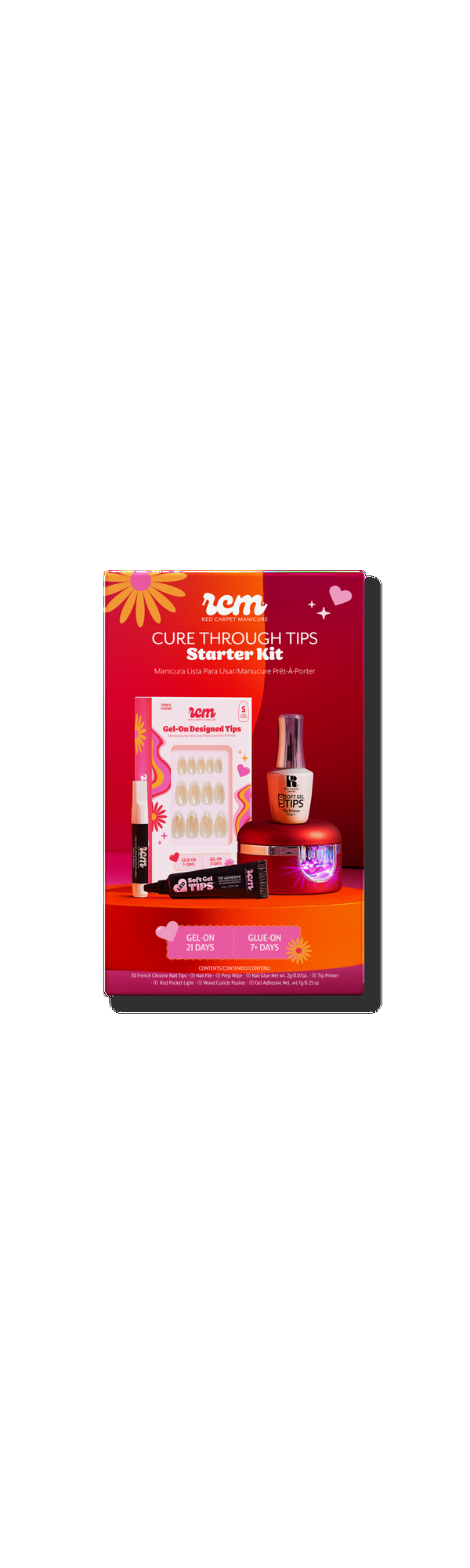 Ulta Red Carpet Manicure  Gel-On Cure Through Designed Nail Art Tips Starter Kit