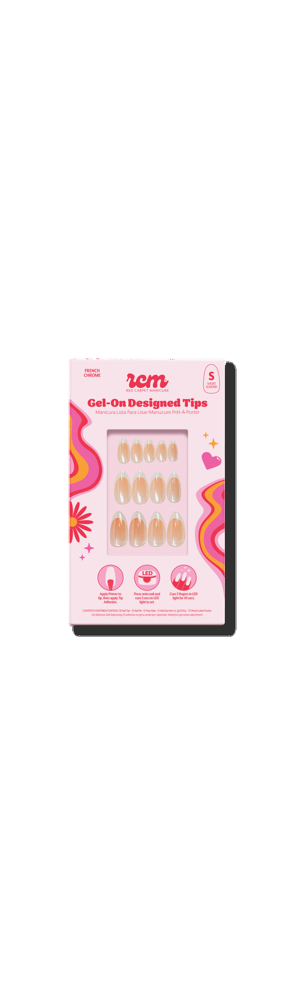 Ulta Red Carpet Manicure  Gel-On LED Cured Designed Nail Art Tips