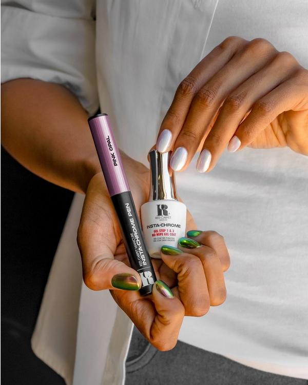 Ulta Red Carpet Manicure  Insta-Chrome Gel Coat Step 1 & 3