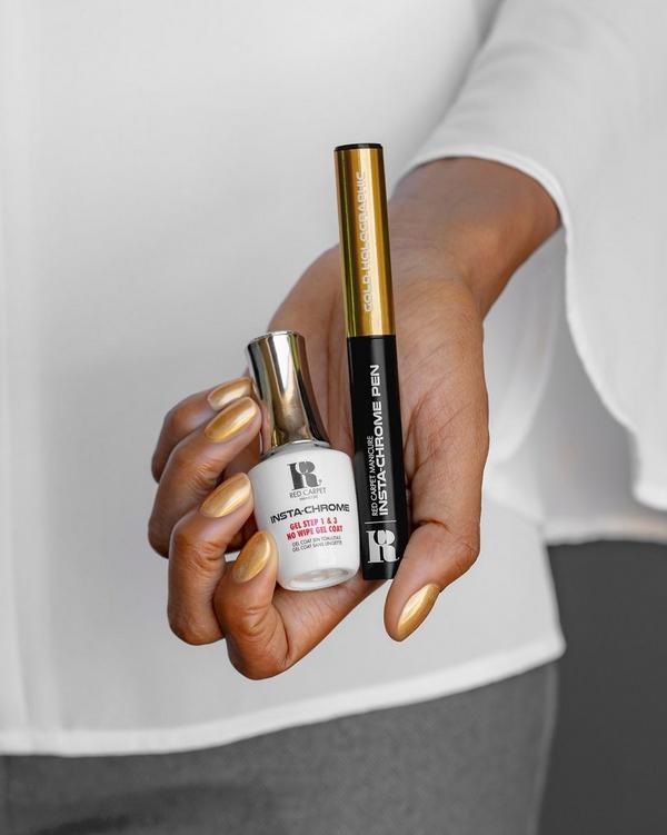 Ulta Red Carpet Manicure  Insta-Chrome Gel Coat Step 1 & 3