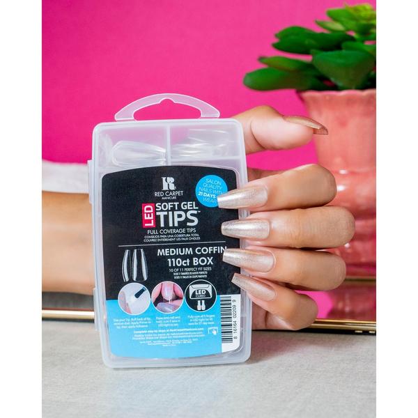 Ulta Red Carpet Manicure  LED Soft Gel Medium Coffin Nail Tips