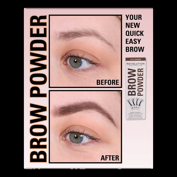Ulta Revolution Beauty  Brow Powder Stamp & Stencil Kit