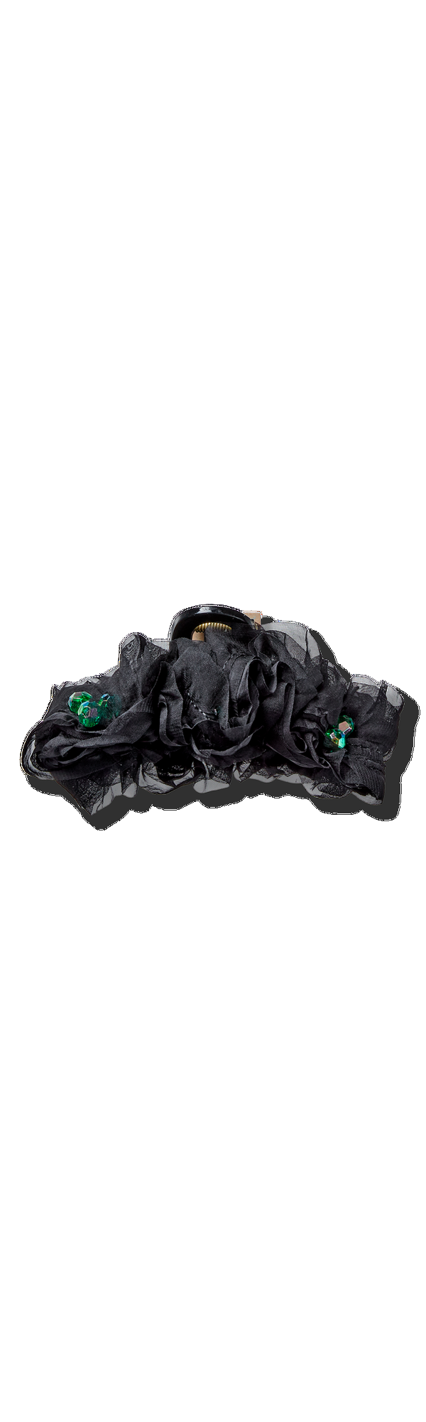 Ulta Scünci  Wicked Black and Green Floral Claw Clip