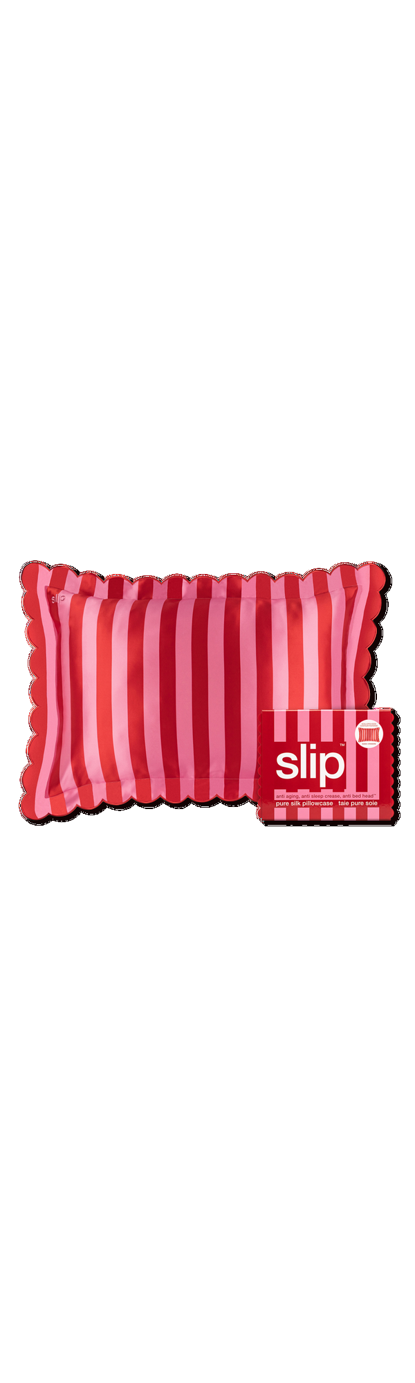 Ulta Slip  Pure Silk Queen Pillowcase with Scalloped Edge