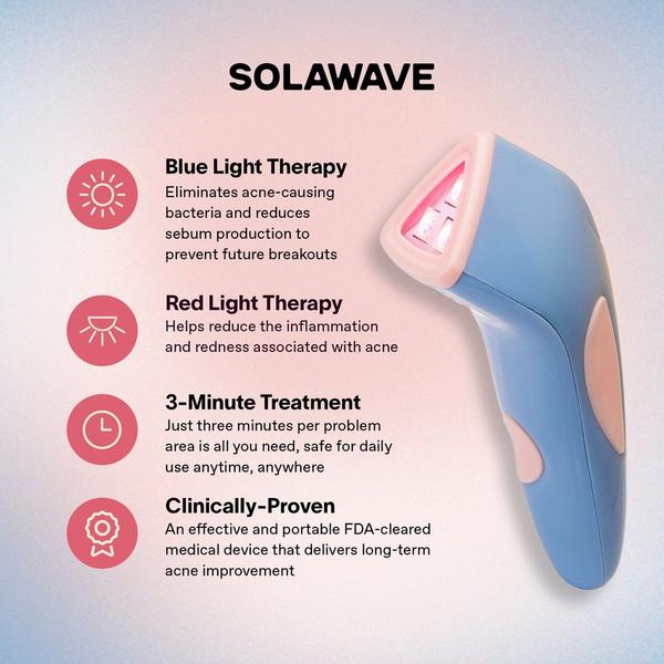 Ulta Solawave  Bye Acne: 3 Minute Blue + Red Light Acne Treatment