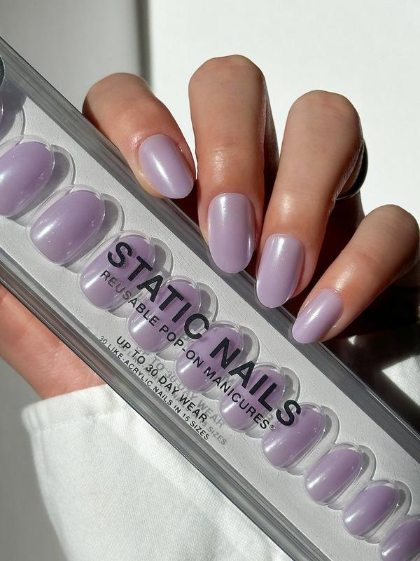 Ulta Static Nails  Glazed Lavender Reusable Pop-On Manicures