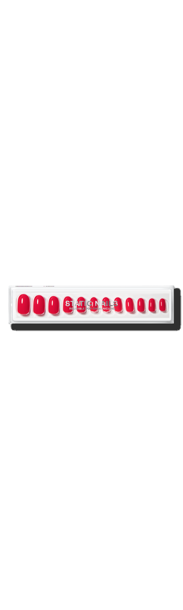 Ulta Static Nails  Sexy Red Round Reusable Pop-On Manicures