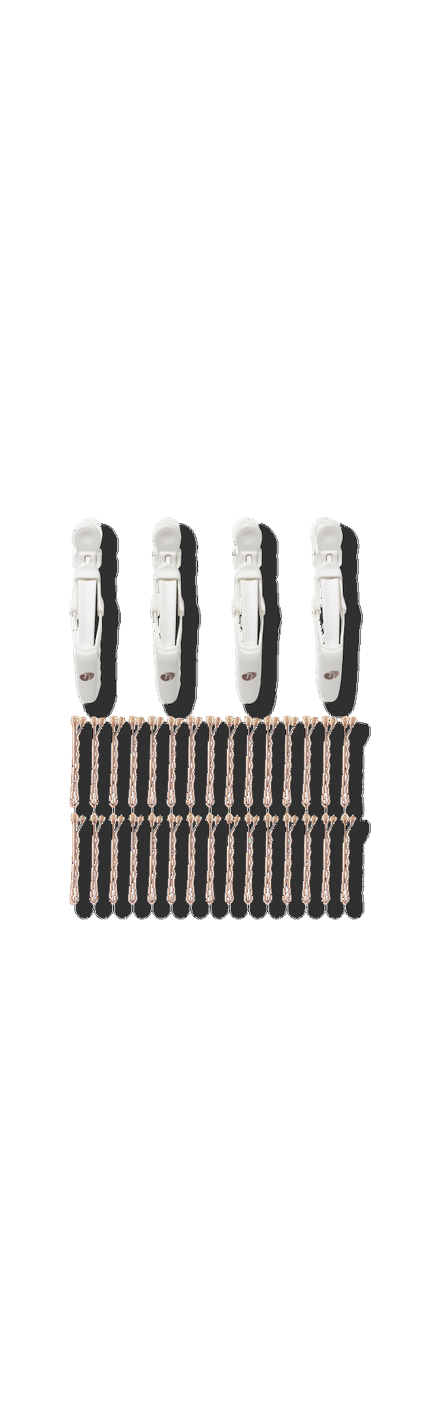 Ulta T3  Clip Kit With 4 Alligator Clips and 30 Rose Gold Bobby Pins
