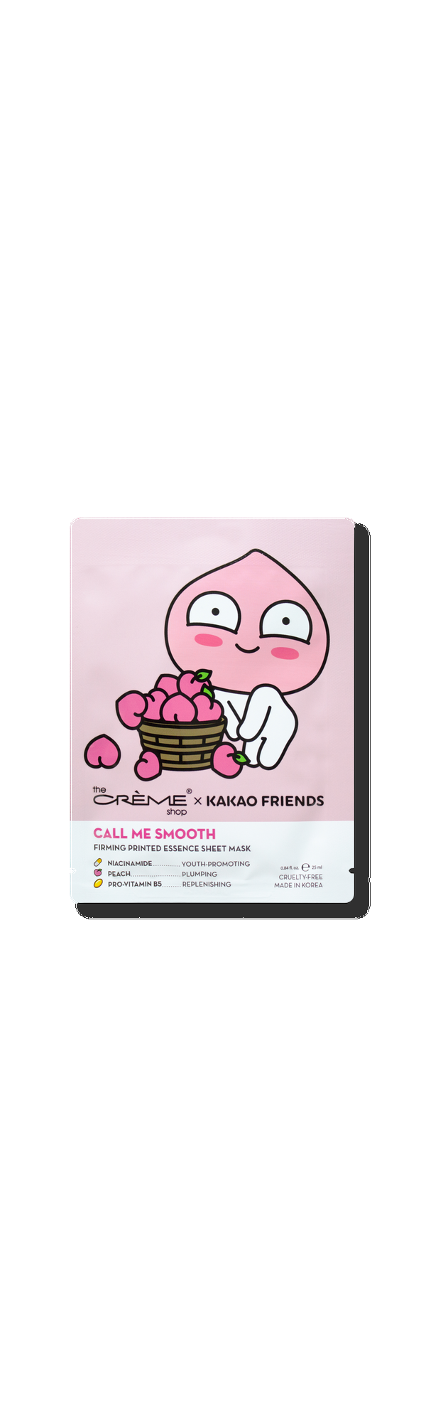 Ulta The Crème Shop  Apeach Call Me Smooth Printed Essence Sheet Mask