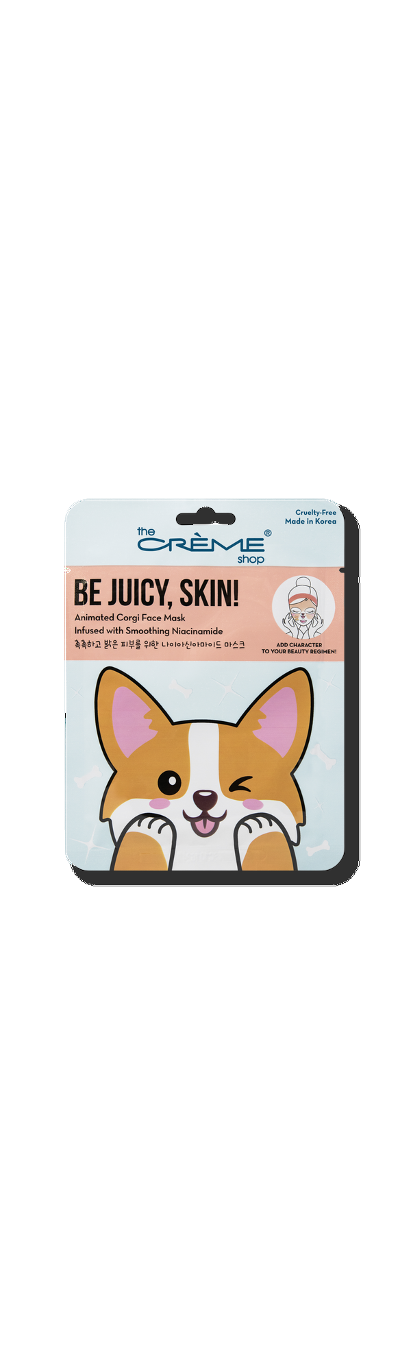 Ulta The Crème Shop  Be Juicy Skin Animated Corgi Face Mask