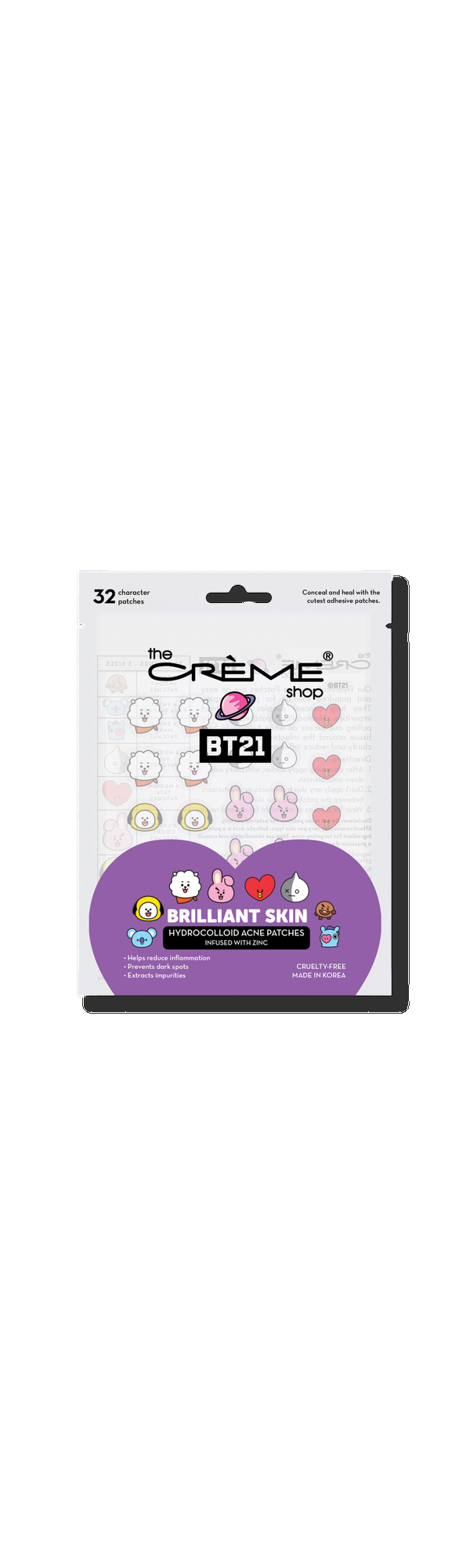 Ulta The Crème Shop  BT21 Brilliant Skin Hydrocolloid Acne Patches
