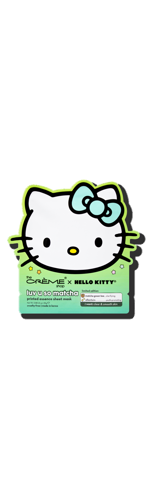 Ulta The Crème Shop  Hello Kitty Luv U So Matcha Printed Essence Sheet Mask