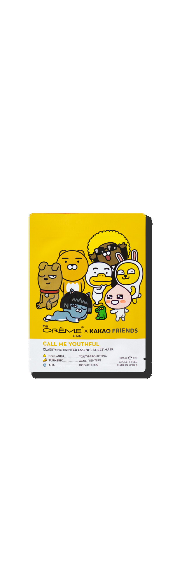 Ulta The Crème Shop  Kakao Friends Call Me Youthful Printed Essence Sheet Mask