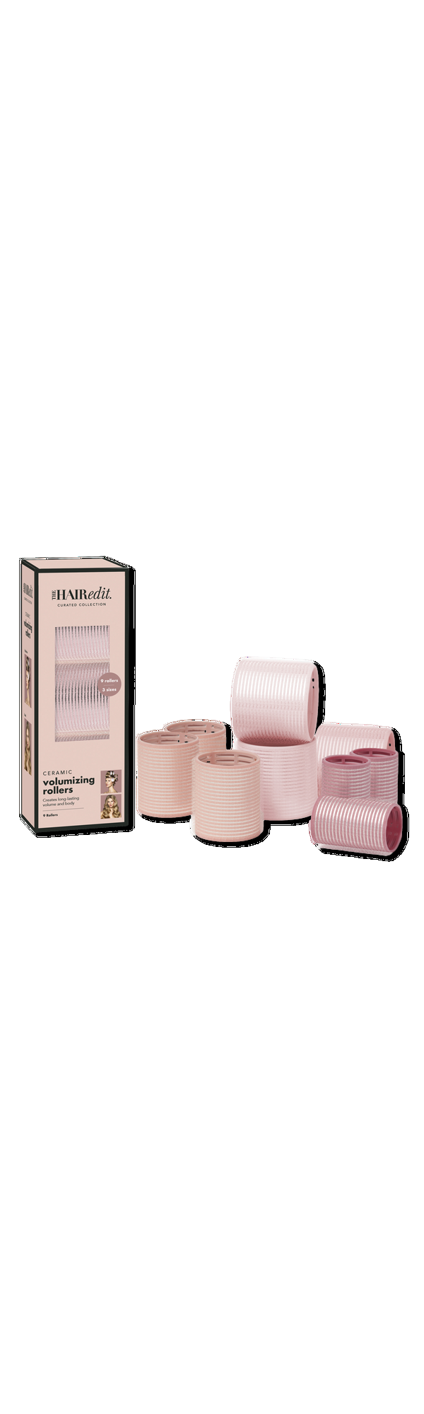 Ulta The Hair Edit  Ceramic Volumizing Hair Rollers 9-Pack