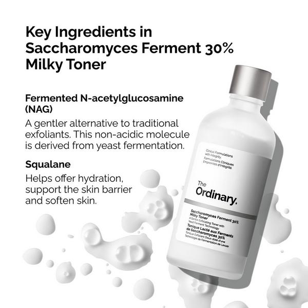 Ulta The Ordinary  Saccharomyces Ferment 30% Milky Toner For Gentle Exfoliation And Hydration